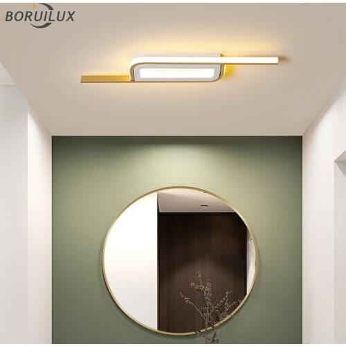 Gold Black White New Modern LED Chandelier Lights Fixture Living Dining Room Bedroom Aisle Acrylic Aluminum Indoor Lamp Lighting