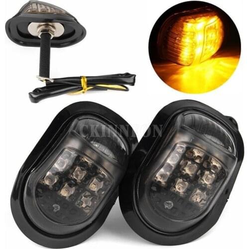100Pcs/Lot 2Pcs/Lot/Set Motorcycle 12V Flush Mount 9 LED Turn Signal Blinker Light Lamp Amber