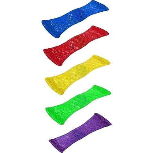 5PC Marbles Ball Autism ADHD Anxiety Therapy Toys Stress Relief Hand Fidget Toys Braided Mesh Easy Bend With Marble Sensory Toy