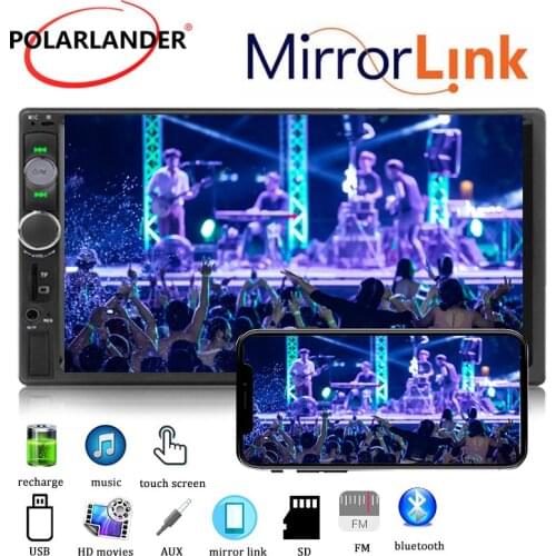 Car Radio 2 Din 7 Inch Android 9.1 Multimedia MP5 Player Frame MirrorLink IOS FM/USB Bluetooth Stereo Receiver GPS WIFI APE FLAC