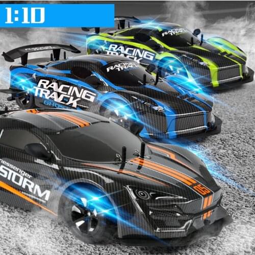 1:10 RC Car High Speed 2.4G Remote Control Vehicle 4WD big Wireless Racing Car Toys With Light Rechargeable Car For Kids gift