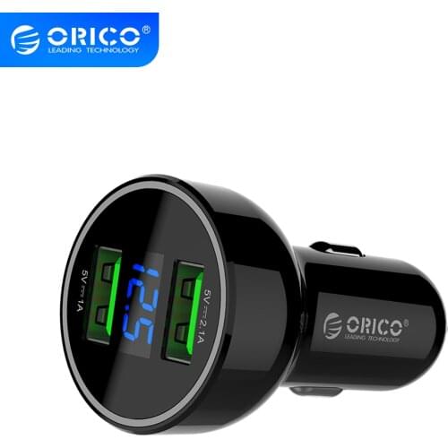 ORICO 2 Ports USB Car Charger 5V2.1A Car Charging Station For iPhone Samsung Xiaomi Phone Tablet