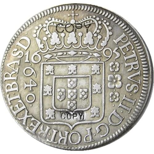 Brazil 1695 640 Ries Silver Plated Copy Coins