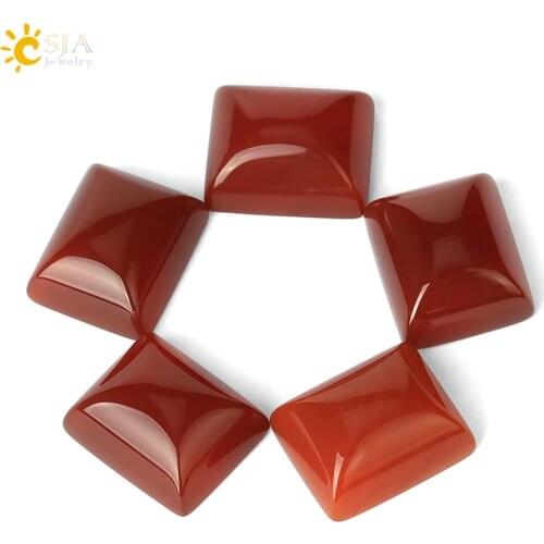 CSJA No Hole Indian Onyx Agates Loose Natural Stone Beads for DIY Ring Pendant Earrings Needlework Handmade Jewelry Making G723