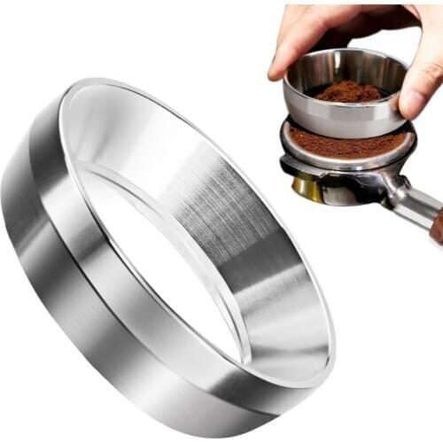 Home 54/58mm Espresso Stainless Steel Coffee Dosing Ring Replacement Funnel for Portafilter Coffee Dosing Ring Replacement Funne