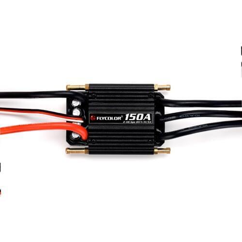 FATJAY Flycolor 150A boat ESC 2-6s waterproof for RC boats with water cooling system