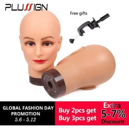 Professional Styling Head Female Mannequin Head 20Inch Training Head With Table Clamp For Wig Making Hat Display Makeup Practice