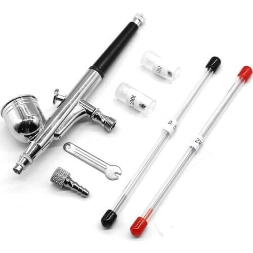 Gravity Dual-action Mini Airbrush Paint Nail Spray Gun Makeup Paint Set Face Tattoo Art DIY Tool 0.2mm/0.3mm/0.5mm