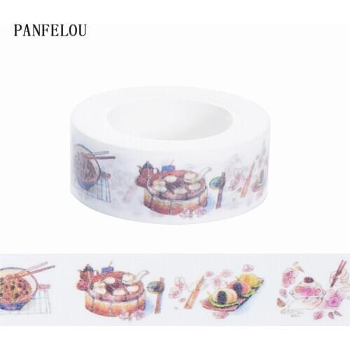 10M*15mm Flour dim sum stickers Washi Masking tape Quality good price HOT sell DIY Scrapbook Embellishments Decoration
