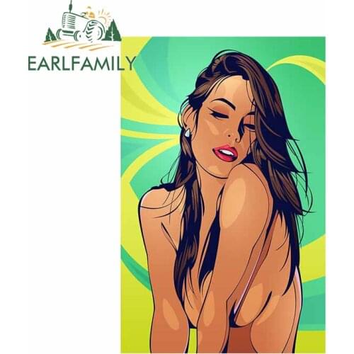 EARLFAMILY 13cm x 8.7cm for Sexy Girl Decal Personality Scratch-proof Fine Waterproof Car Stickers for Vehicle Bumper Window