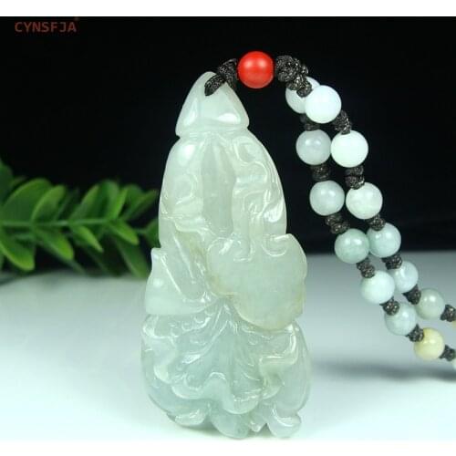 CYNSFJA Rare Real Certified Natural A Grade Burmese Jadeite Amulets Wealth Jade Pendant High Quality Hand-Carved Birthday Gift