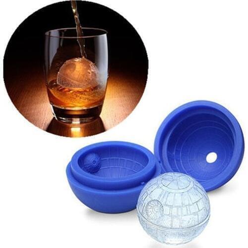 Useful Silicone Ice Cream Mold Creative Wars Death Star Round Ball Ice Cube Mold Tray Desert Sphere Mould DIY Cocktail