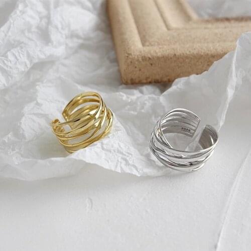 Simple Fashion Mutil Layers Line Ring For Women Open Finger Ring Jewelry Gifts