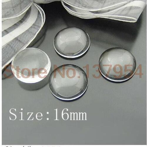 16*16mm Clear Round domed magnifying glass cabs, glass round, round glass DIY 200 Count