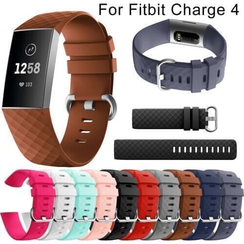 For Fitbit Charge 4 fashion/classic Silicone replacement wristband strap For Fitbit Charge 4 classic watch wristband accessories