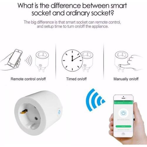 Smart WiFi Socket Phone Timing Switch Socket Remote Control Smart Home European Standard