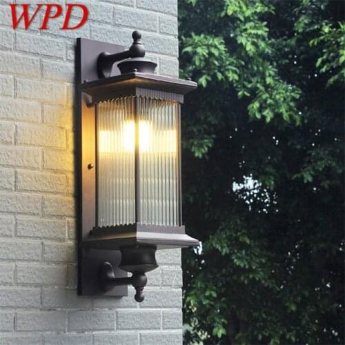 WPD Outdoor Retro Wall Light Sconces Classical LED Lamp Waterproof Home Decorative For Porch