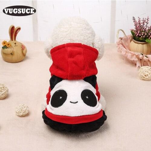XPangle Cartoon Dog Hoodies Coat Clothes for Small Medium Dogs Warm Winter Fleece Jumpsuit Puppy Clothes Costume Pet Supplies