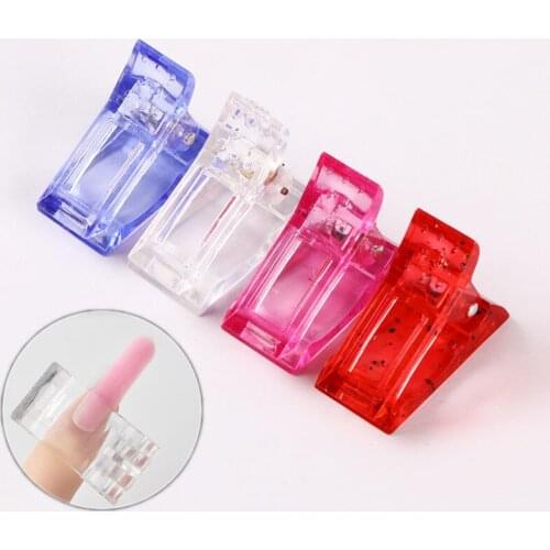 5Pcs Nail Clip Acrylic Nail Plastic Fake Finger Polish Extension Tips Quick Building Mold UV Gel LED Manicure Art Builder Tool