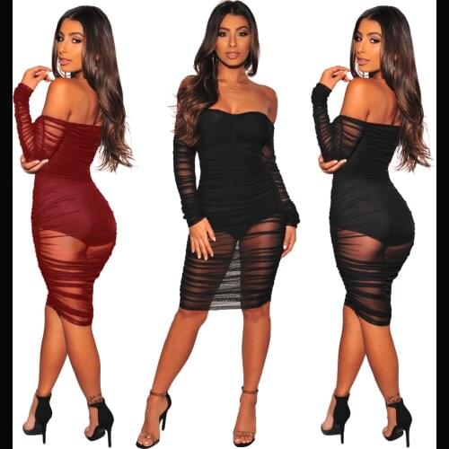 Women Sexy Bodycon Party Dresses Backless Spaghetti Straps Clubwear Black Mini Shoulder Dress Drop Shipping