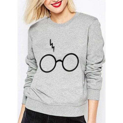 Kawaii Glasses Lightning hoodies women harajuku fitness streetwear sweatshirt 2019 female autumn brand tracksuit pp