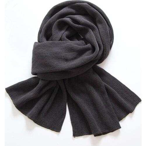 Winter Fashion Warm Thick Soft Knitted Blanket Knit Lightweight Long Scarf Shawl for Women solid color