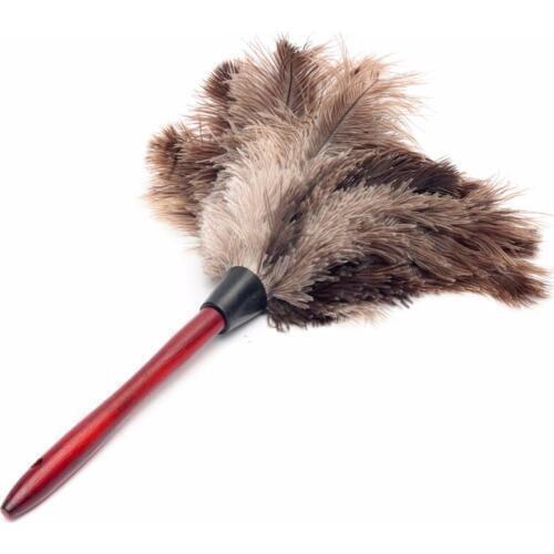 040Ostrich Feather Duster Anti-static Natural Gray Ostrich Feather Duster Feather Duster Dust Removal Tool Good New