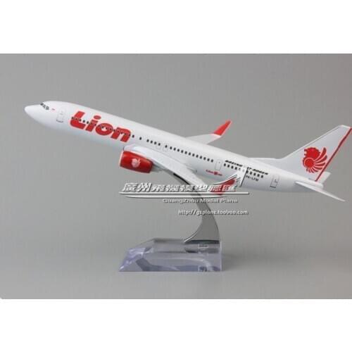 19cm Collectible Airplane Model Indonesia Airways Lion Airline Aircraft Alloy Plane Model Diecast Souvenir Vehicles Gift Toy