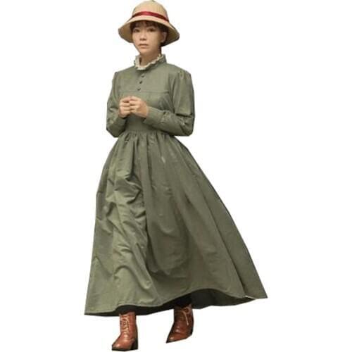 2020 Sophie Hatter Dress Cosplay Howls Moving Castle Cosplay Women Halloween Costume Long Dress Multi-Styles