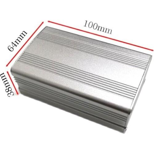 Aluminum enclosure 64*38*100mm DIY PCB Project box Power battery shell Chassis shell desktop electronics enclosure