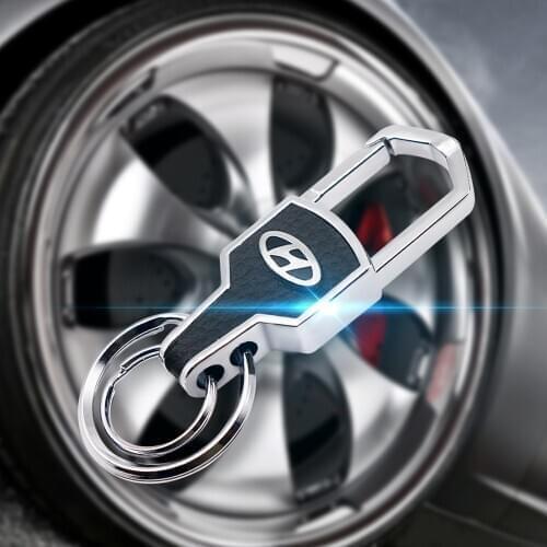 High-Grade Car Logo Metal Keychain Men Women Key Chain Key Ring Auto Pendant Car Styling For Hyundai Solaris i20 i30 ix20 ix35