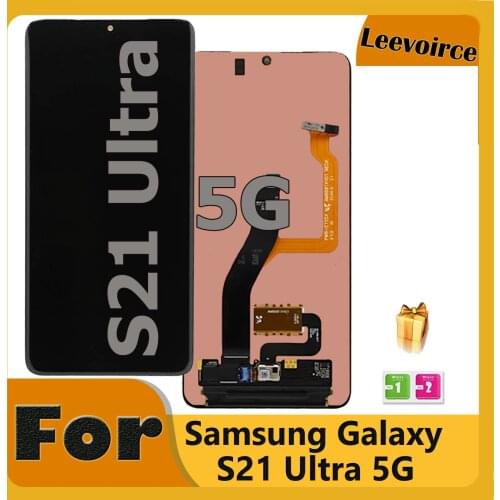 For Samsung Galaxy S21 Ultra 5G S21U Lcd G998F G998F/DS with Frame Display Touch Screen Assembly For Samsung s21 Ultra LCD G998B