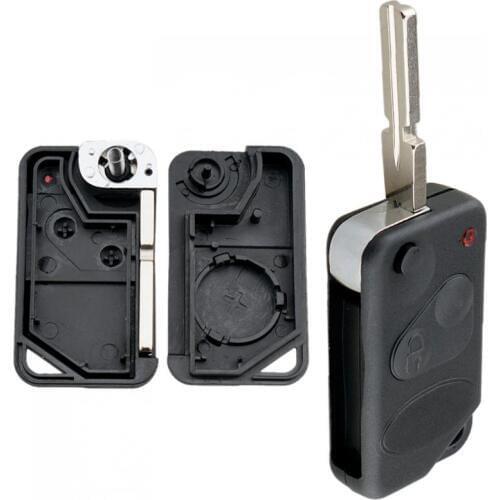 2 Buttons Remote Key Fob Shell Flip with P38 Blade Fit for Land Range Rover Discovery / Defender 90 1995-2004 / Freelander
