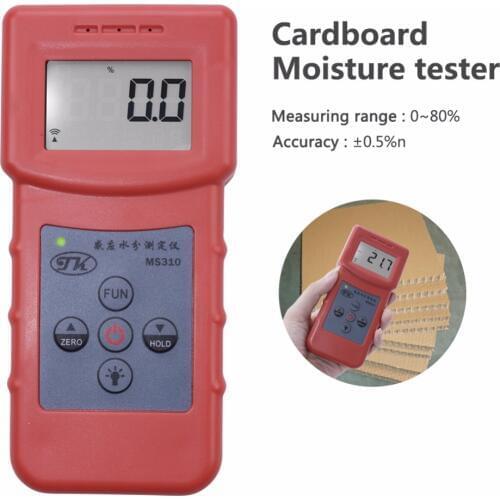 100% New MS310 Inductive Moisture Analyzer Wood Moisture Meter For Wood Timber Paper Bamboo Carton Concrete Metope