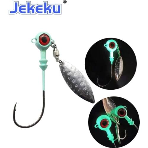 JEKEKU NEW 3pcs Jig Heads Fishing Hook 6g 7g 12g Long Shank Hooks Weighted Ball Head Fishing Jigs for Crappie Bass Trout