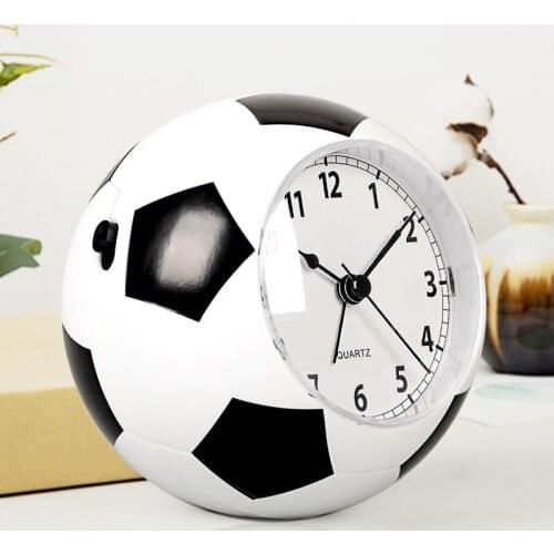 Creative Alarm Clock Mute Stereo Bedside Clock Cartoon Cute Personality Alarm Watch Simple Football Decoration Clock
