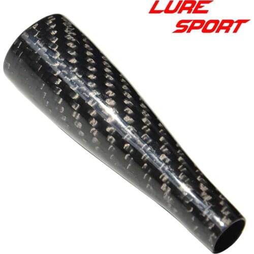 LureSport 2pcs Taper shape 8cm carbon Grip 3K woven Carbon Grip Rod Building component Handle Rod Repair DIY blank