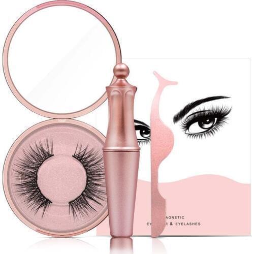 Magnetic False Eyelashes Magnetic Eyeliner Waterproof Smudge proof Easy to Wear Magnetic Eye liner Women Makeup Cosmetics