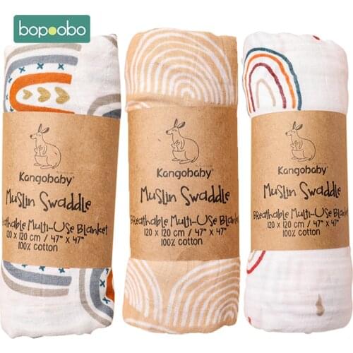 Muslin Baby Swaddle Blanket Newborn Baby 100% Cotton Soft Bath Towel Swaddle Blankets Multi Designs Functions Newborn Wrap