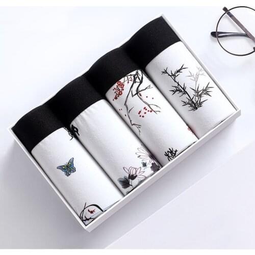 4pcs/lot Underwear Men Boxer Homme Mens Boxershorts Cotton Boxers Underpants Man Male Panties Sexy Brand Hombre Soft