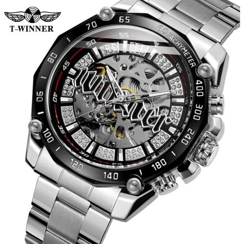 Luxury Brand T Winner Mens Sport Wristwatches Men Waterproof Skeleton Mechanical Automatic Fashion Business Watch