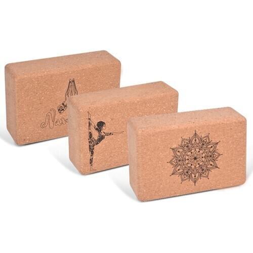 Soft Nature Wood Yoga Brick Cork Yoga Block Body shaping Gym and home work out Eco Friendly