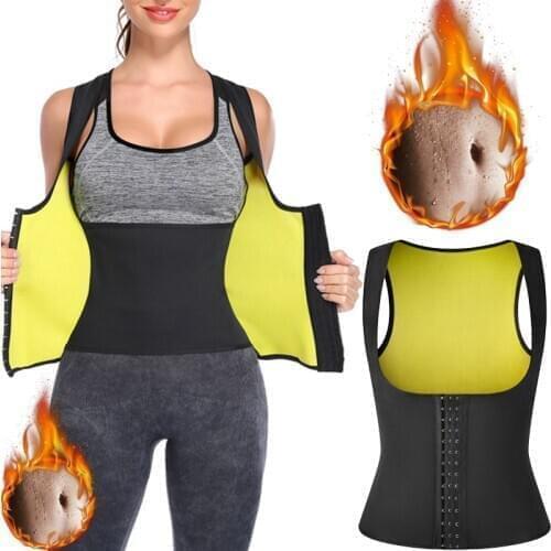 Neoprene Body Shaper Waist Trainer Workout Sweat Vest Women Slimming Sheath Sauna Body Shaper Corset Top Modeling Trimmer Belt