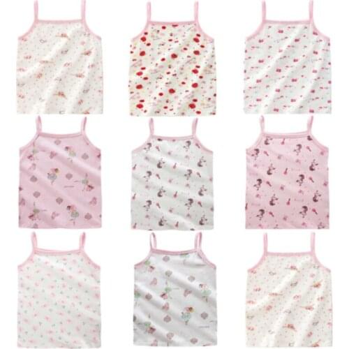 New Summer Girls T Shirt Cotton Sleeveless T Shirt For Girls Tops Tees Outwear Clothing Baby Kids Clothes 2-8 Year