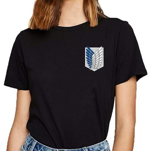 Attack on Titan T Shirt Women Anime Summer T-shirt Cool Casual Tshirt Graphic Hip Hop Top Tees