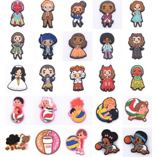 1PCS Lucky Croc Accessories Shoes Decorations Cute Children Cartoon Croc Charms Bracelet Pendant Kids Friends Party Gift