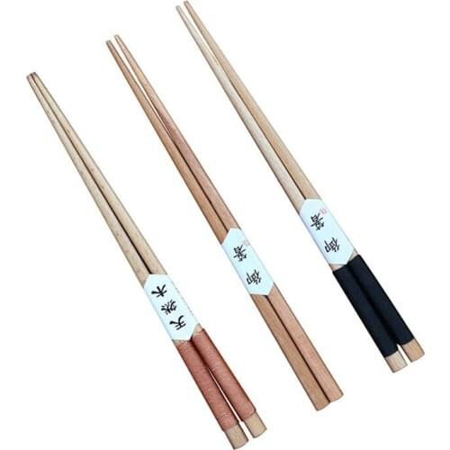 Japanese Style Pointed Primary Color Beech Chopsticks Household Adult Tangled Chopsticks Practical Sushi Chopsticks