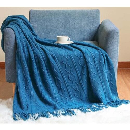 Nordic Blanket for Beds Knitted Sofa Blankets Air Condition Tassel Throw Blankets Plaid on the Bed Sofa Chunky Throw 150*200cm