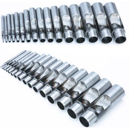 High Quality Leather Punch Sharp Non-rust Round Punch Leather Belt KT Plate Tarpaulin Gas Eye Punch Punch Eye Silicone Hand Tool