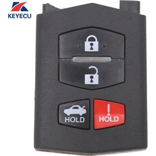 KEYECU Replacement Remote Car Key Fob 3+1 Button for Mazda 6 2006-2008,RX-8 2004-2011 FCC ID: KPU41788